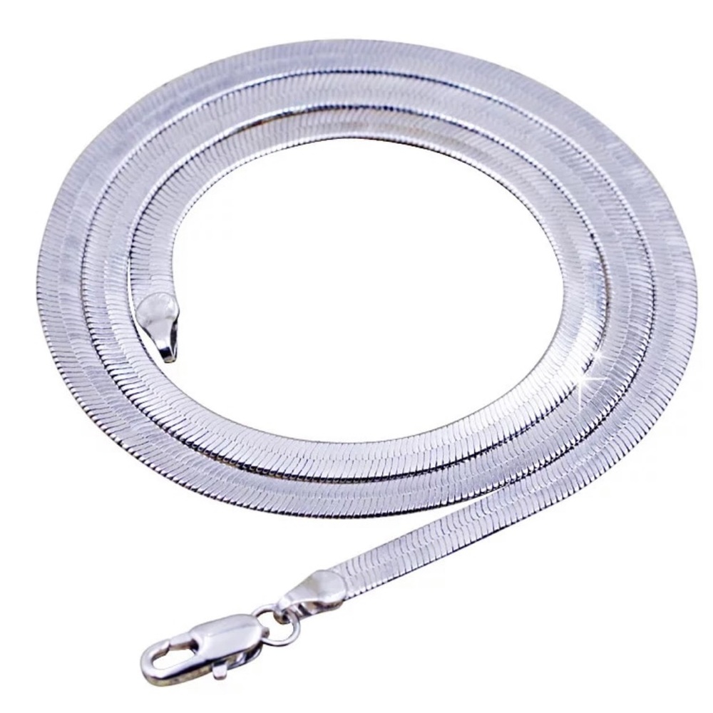 NEW 20” 925 STERLING SILVER SNAKE CHAIN NECKLACE, NICE NECKLACE, CUTE NECKLACE - Picture 4 of 6